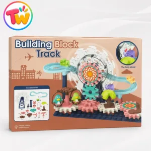 Building Block Track Ferris Wheel Construction Set – Creative DIY Building Toy