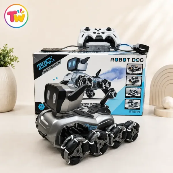 Stunt Robot Dog Toy – 360° Rotation Remote Control Robot Car | Interactive Stunt Toy